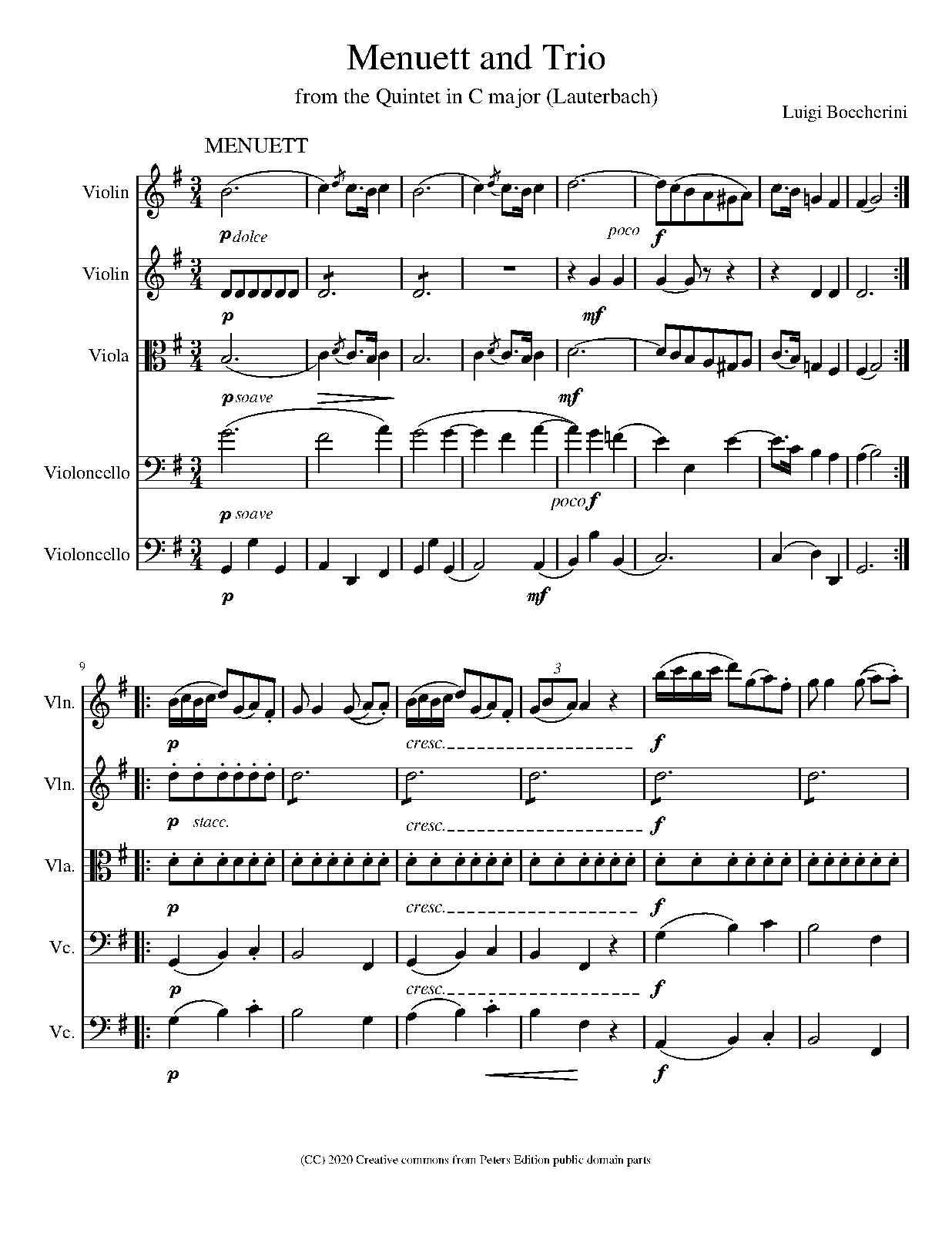 String Quintet in C major (Boccherini, Luigi) IMSLP Free Sheet Music