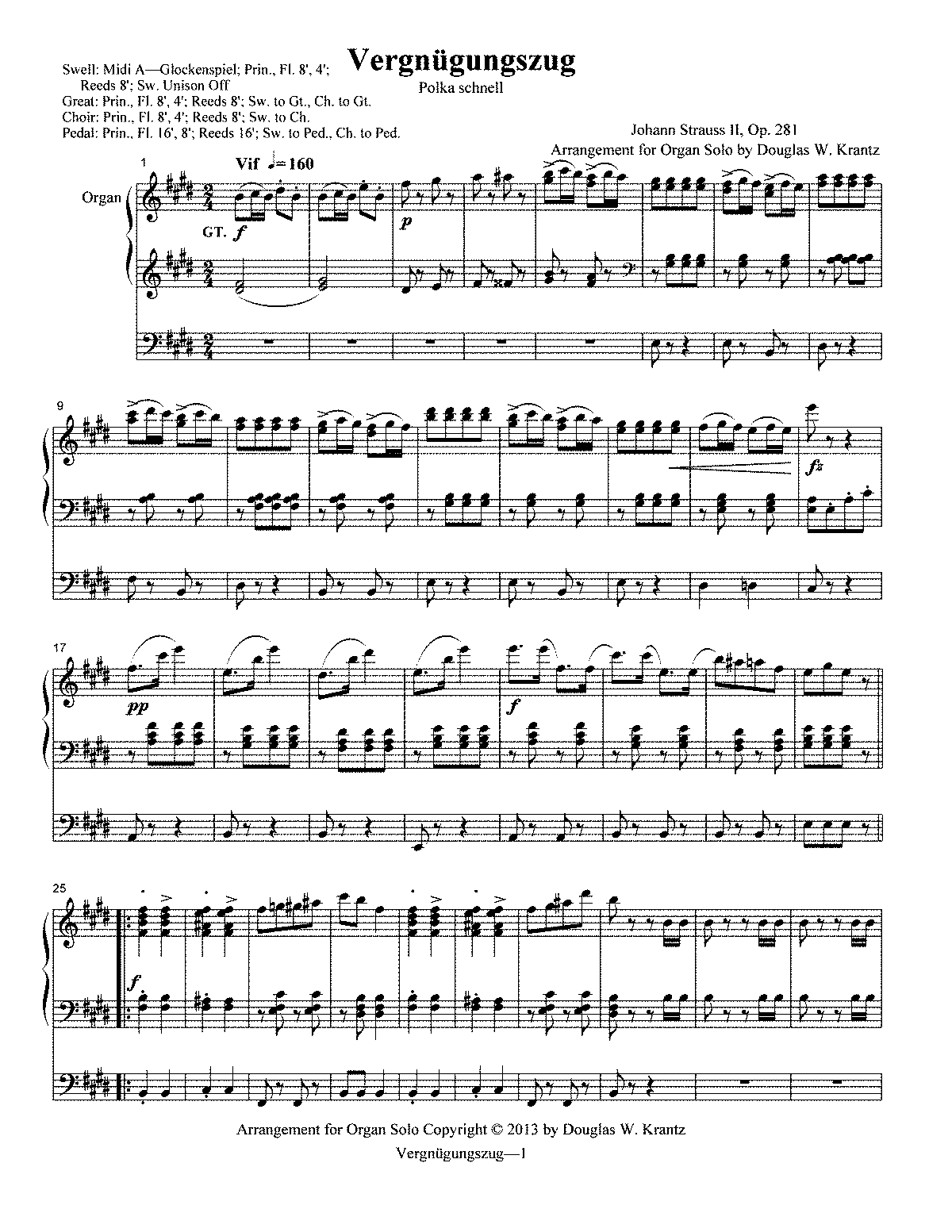 Vergnügungszug Polka, Op.281 (Strauss Jr., Johann) - IMSLP: Free Sheet ...