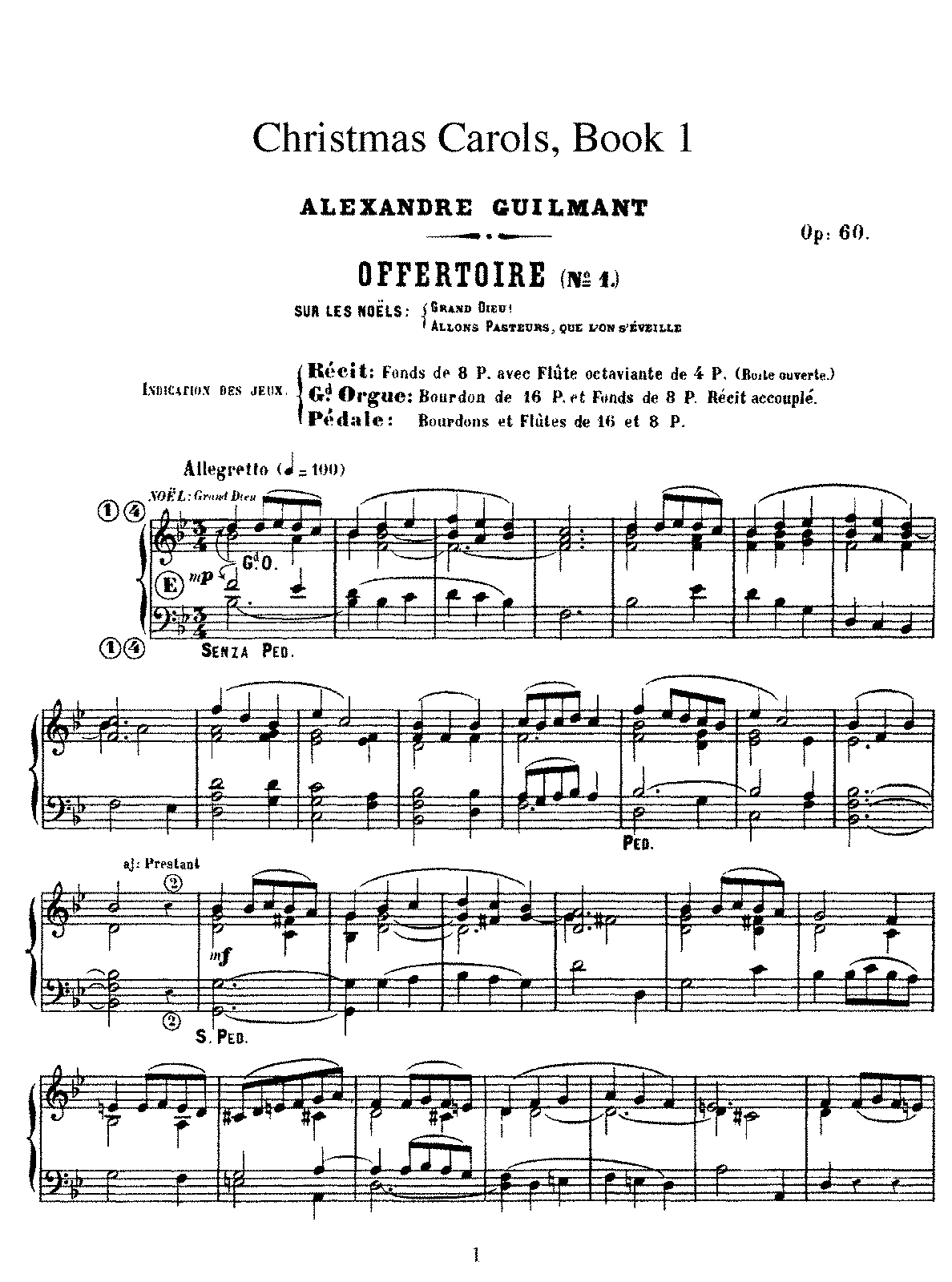 Livre De Noëls, Op.60 (Guilmant, Alexandre) - IMSLP: Free Sheet Music ...