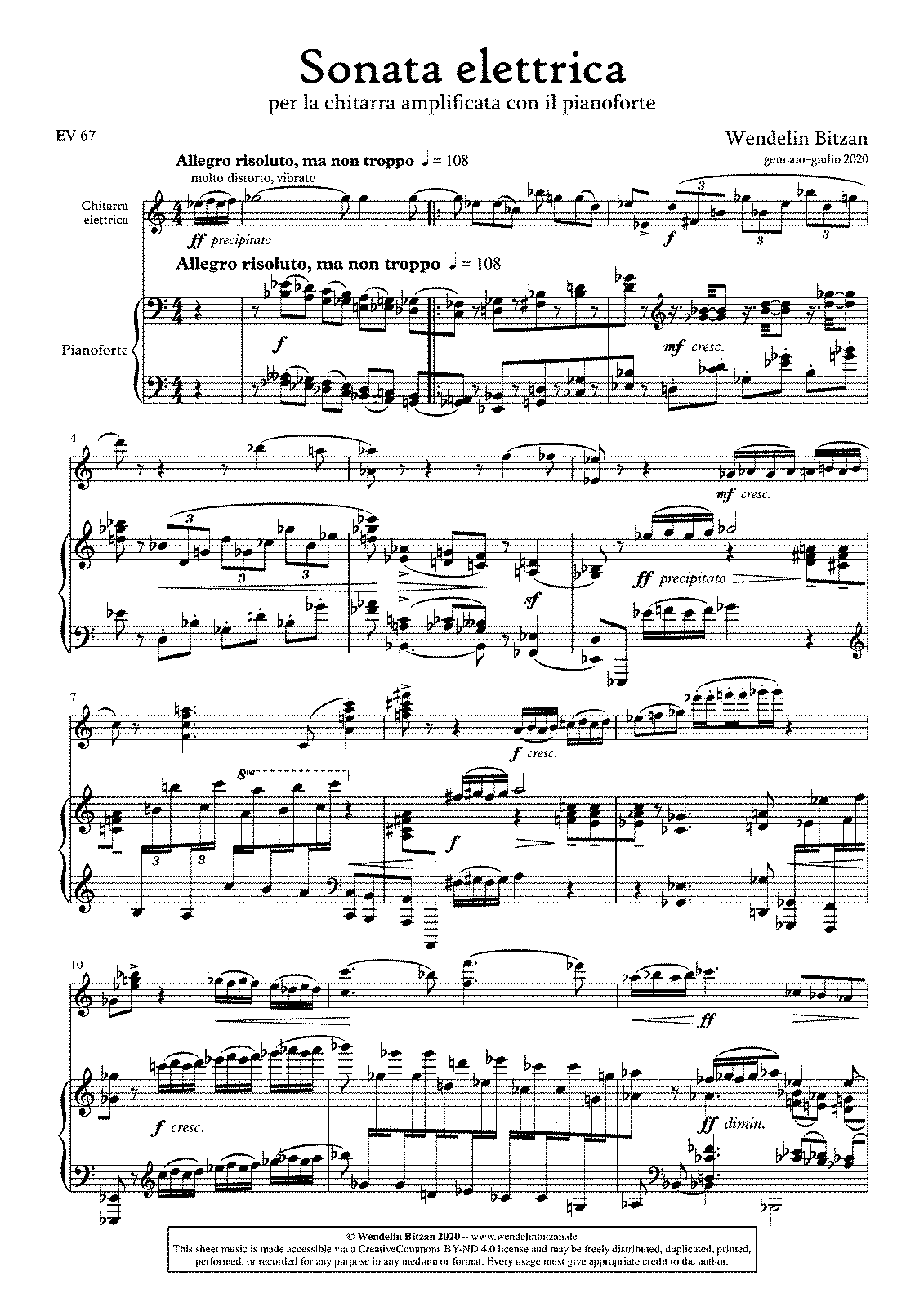 Sonata elettrica, EV 67 (Bitzan, Wendelin) - IMSLP