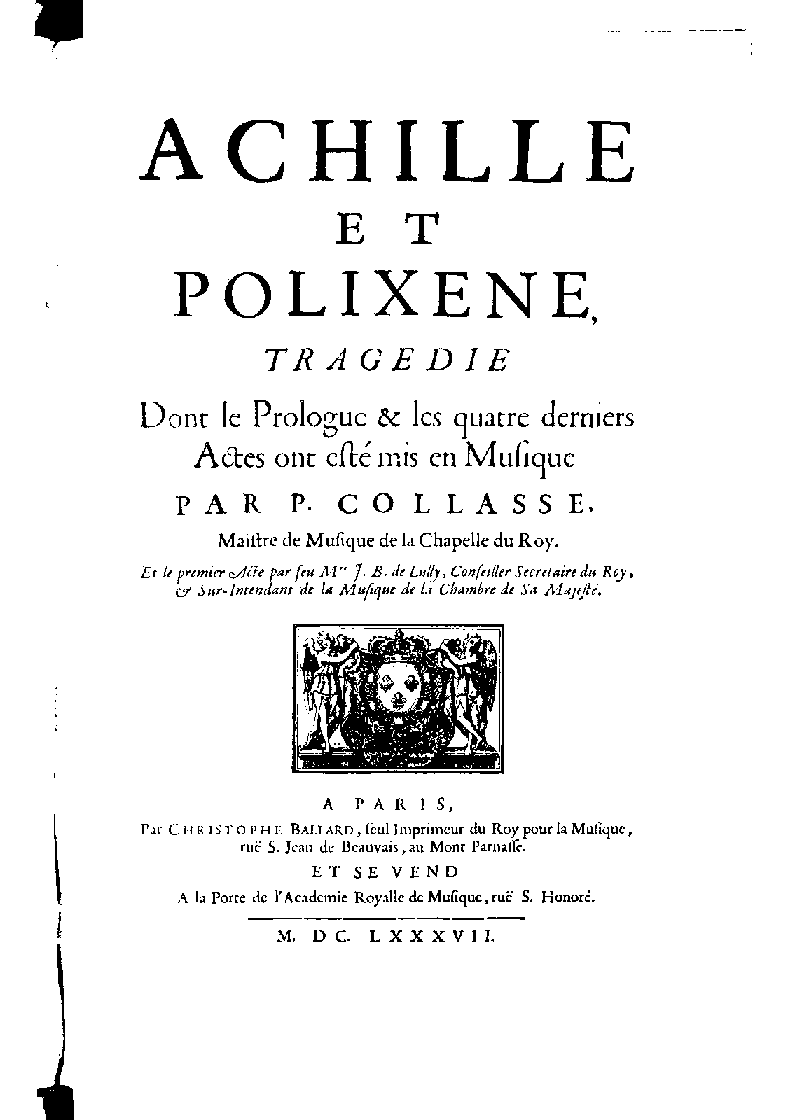 Achille et Polixène (Collasse, Pascal) IMSLP
