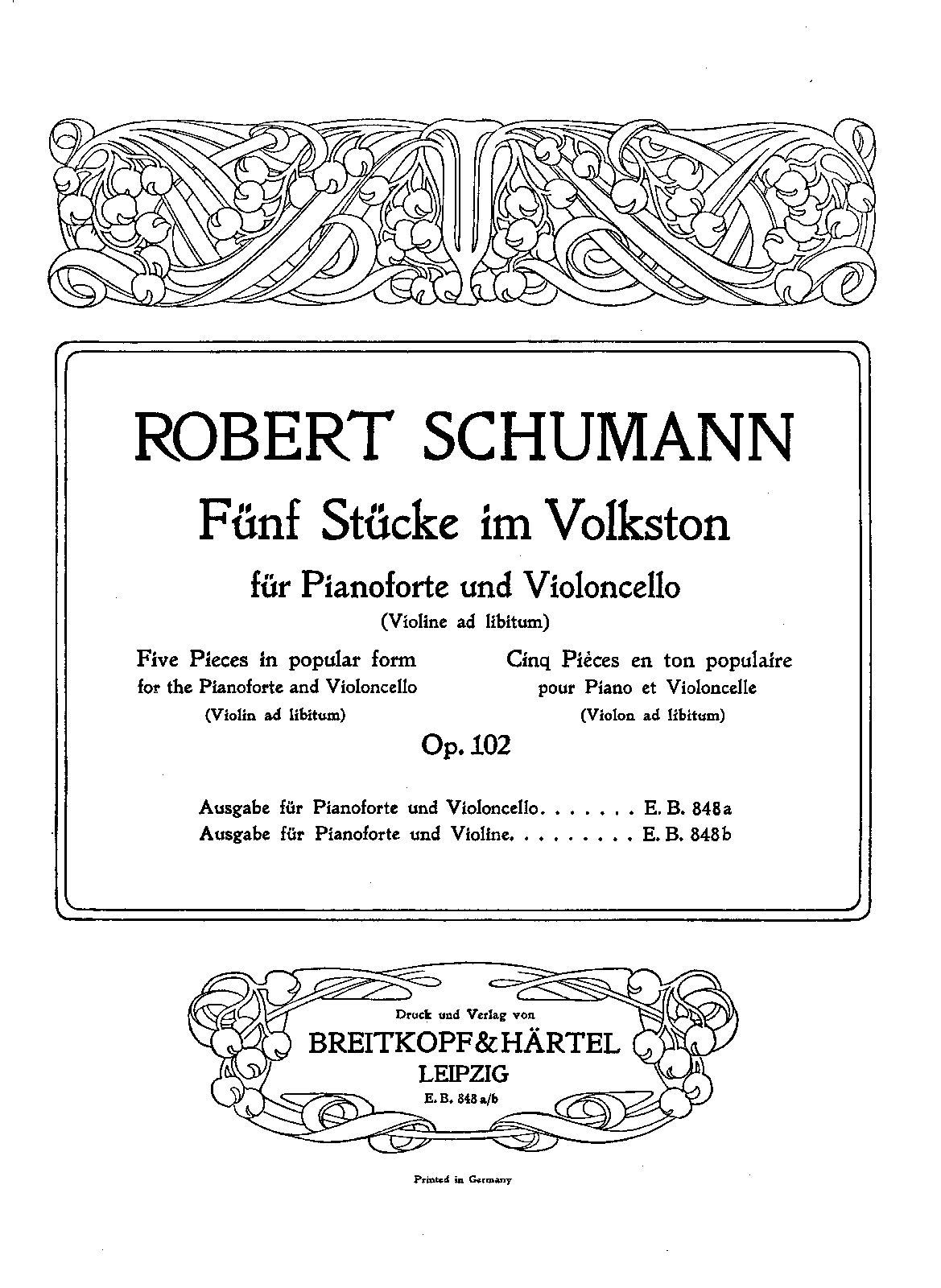 Fünf Stücke im Volkston