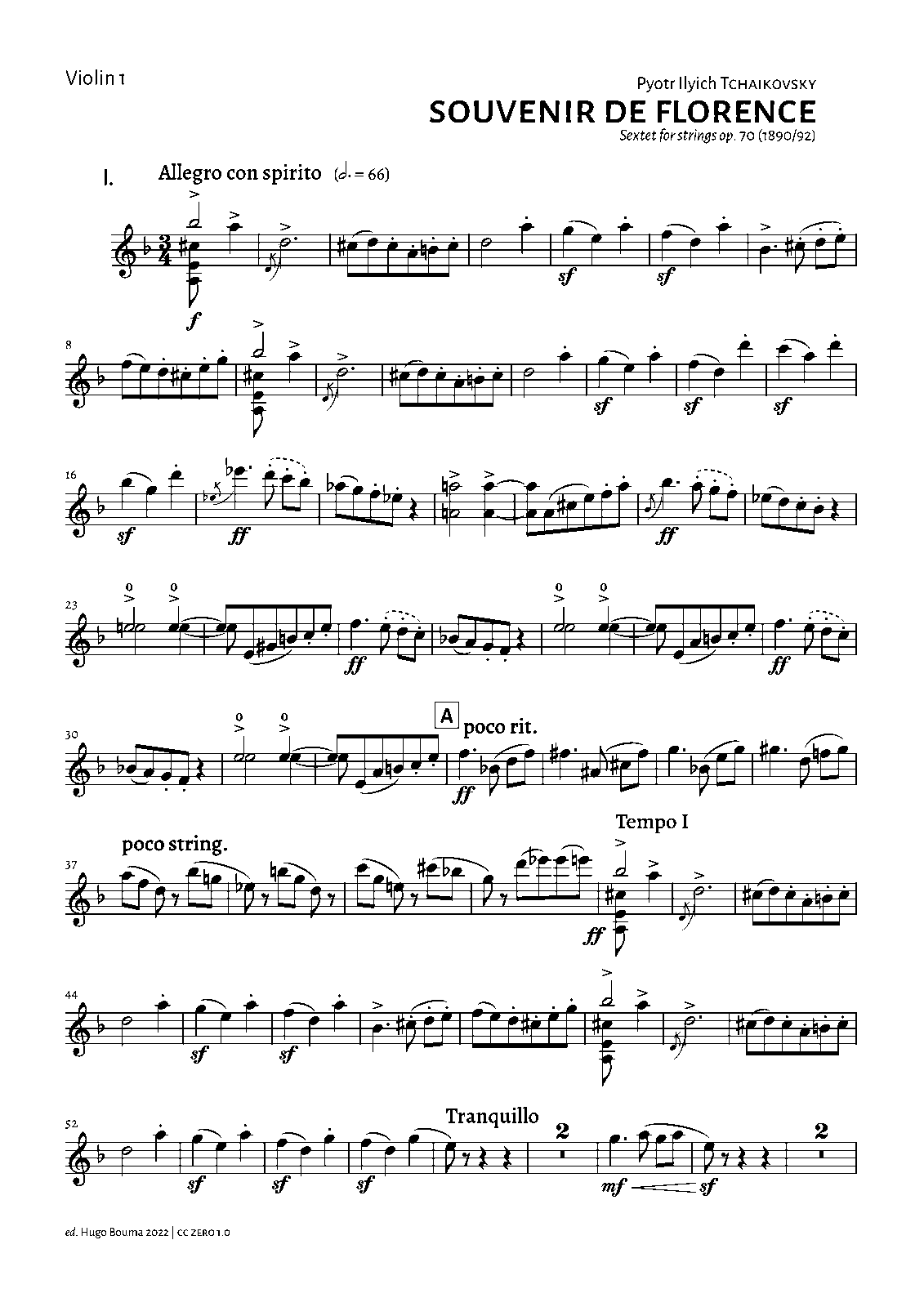 Souvenir de Florence, Op.70 (Tchaikovsky, Pyotr) - IMSLP