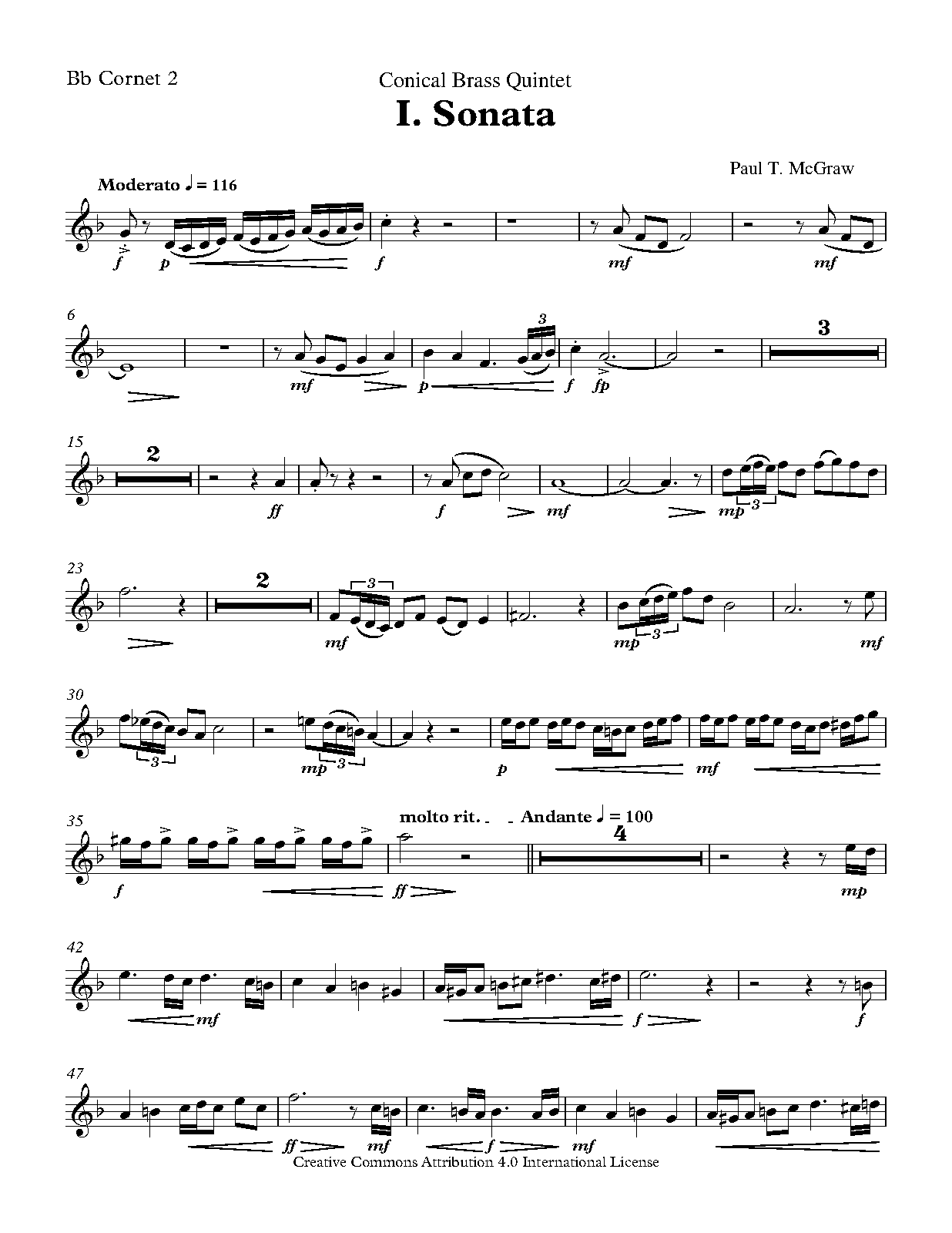 File:PMLP687280-Conical Brass Quintet Mvt. 1 Sonata - Cornet in Bb 2.pdf