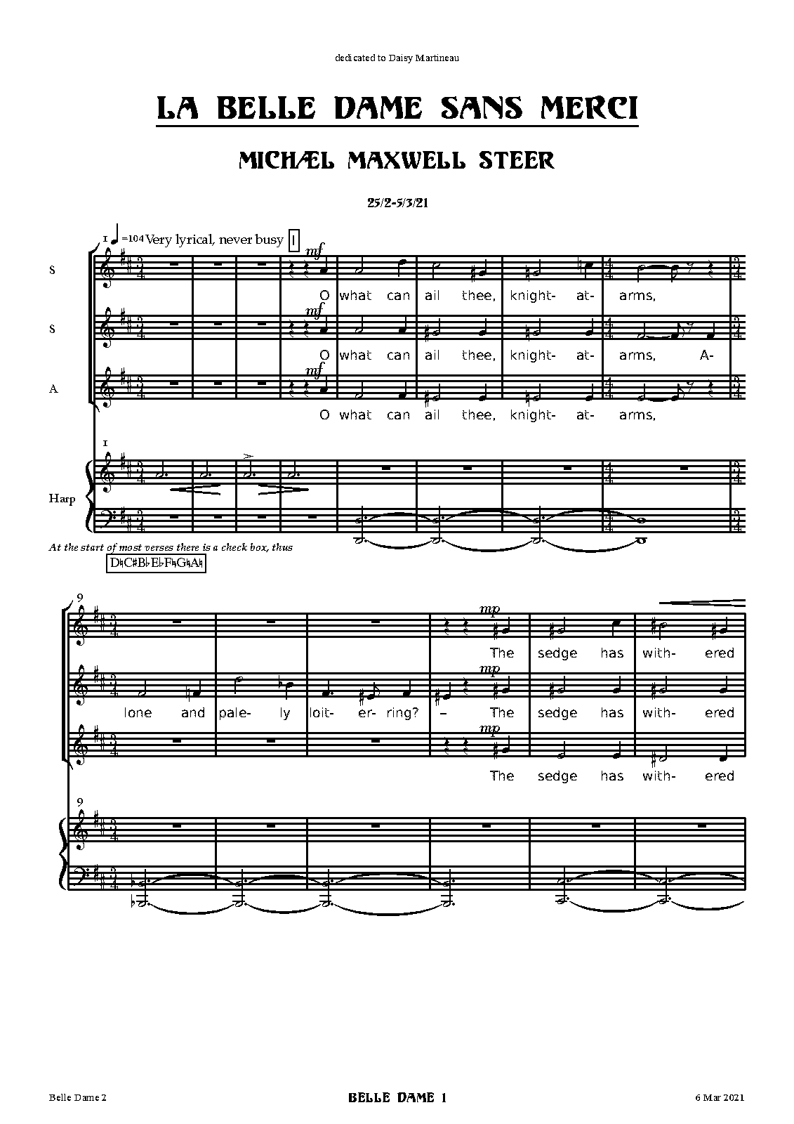 La Belle Dame Sans Merci (Steer, Michael Maxwell) IMSLP