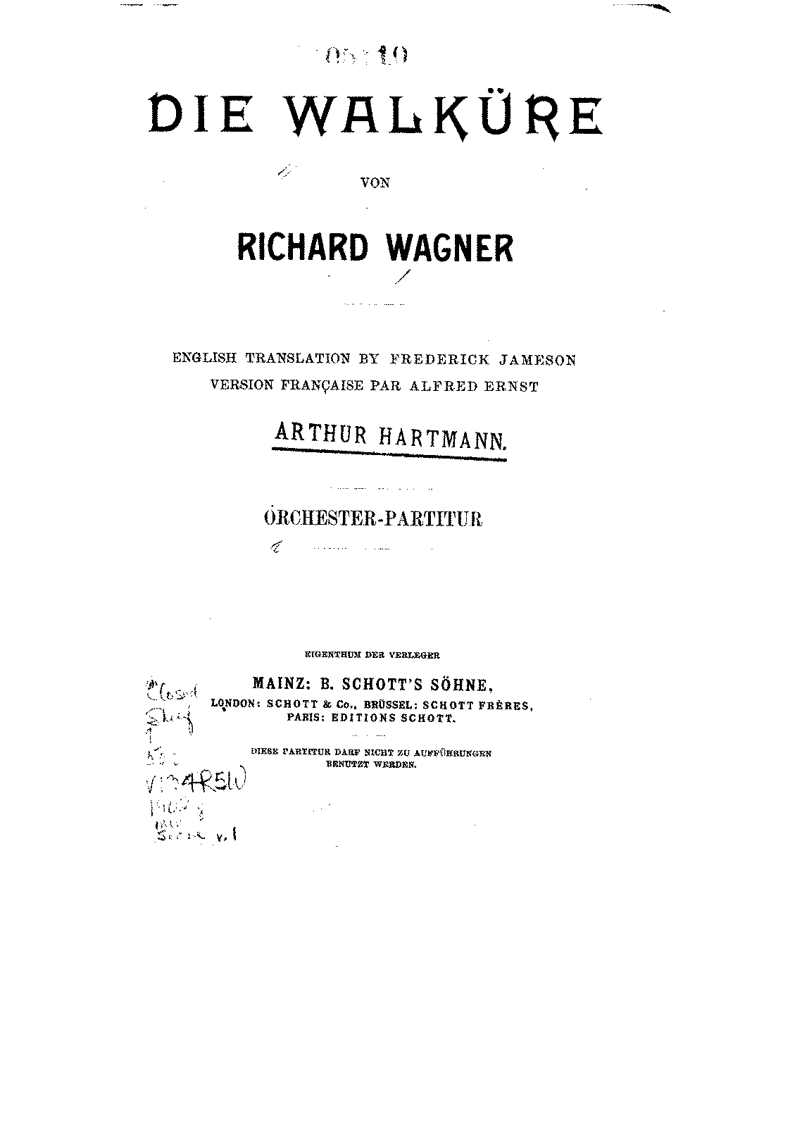 Die Walküre, WWV 86B (Wagner, Richard) - IMSLP: Free Sheet Music PDF ...