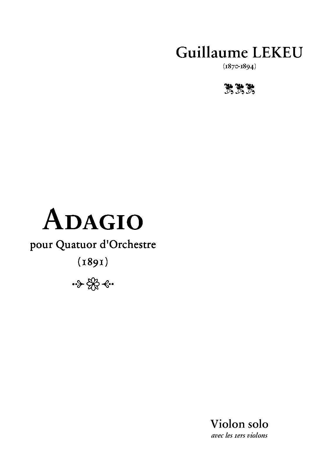 Adagio for String Trio and String Orchestra (Lekeu, Guillaume) IMSLP