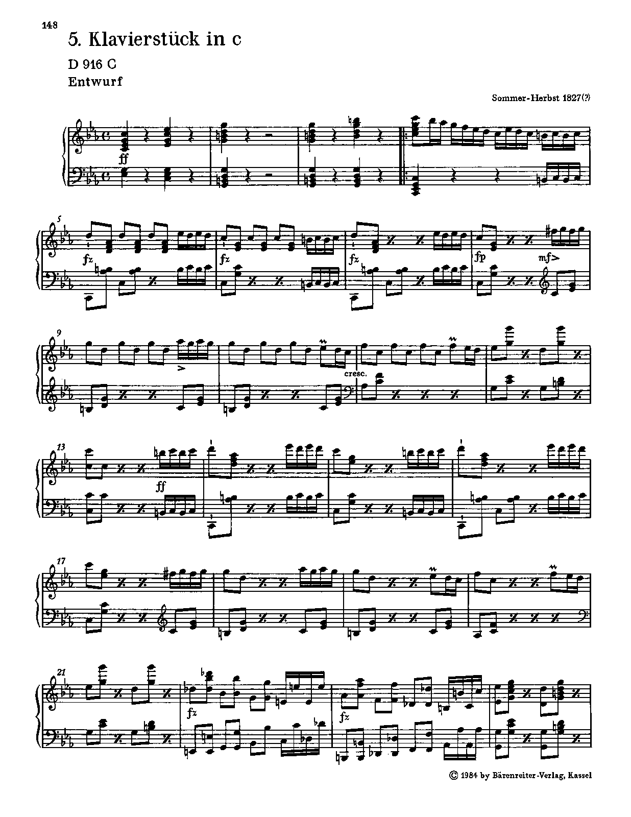 Piano Piece in C minor