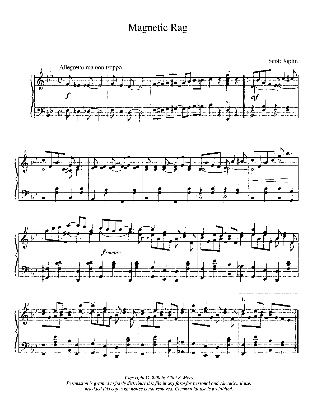 Rag (Joplin, Scott) IMSLP Free Sheet Music PDF Download