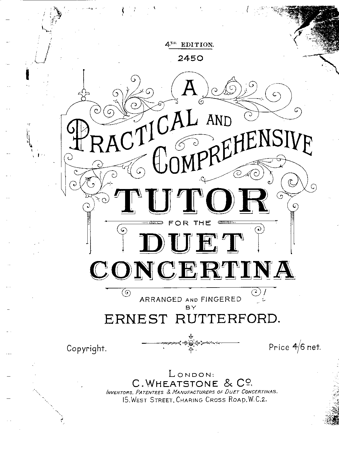 A Practical and Comprehensive Tutor for the Duet Concertina (Rutterford