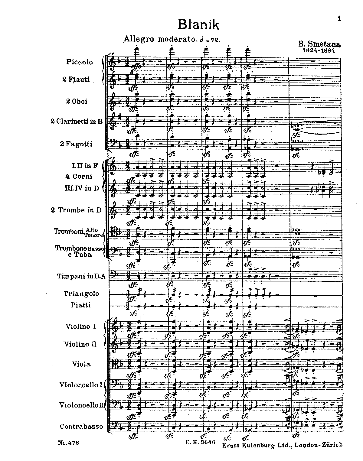 Blaník, JB 1:112/6 (Smetana, Bedřich) - IMSLP: Free Sheet Music PDF ...