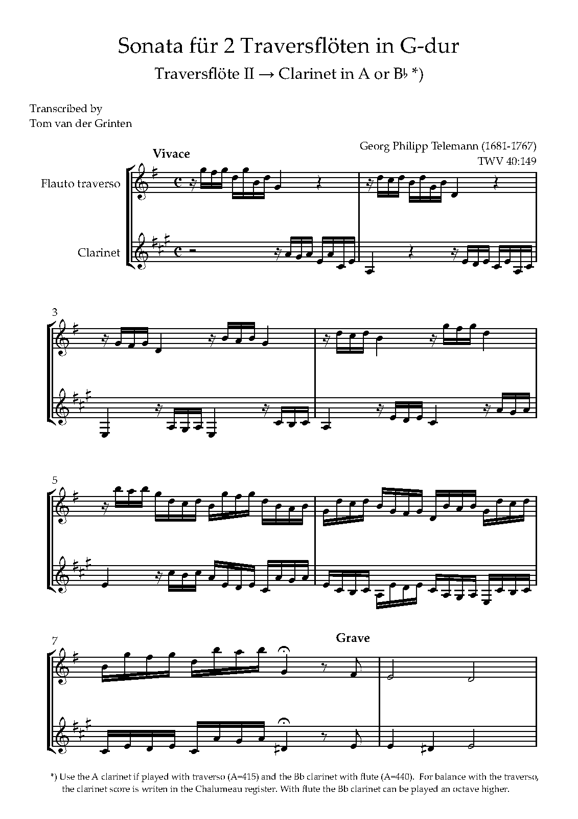 File:PMLP751303-Telemann, TMW 40-148 Duet traverso in G dur. Traverso II - clarinet - Full Score.pdf