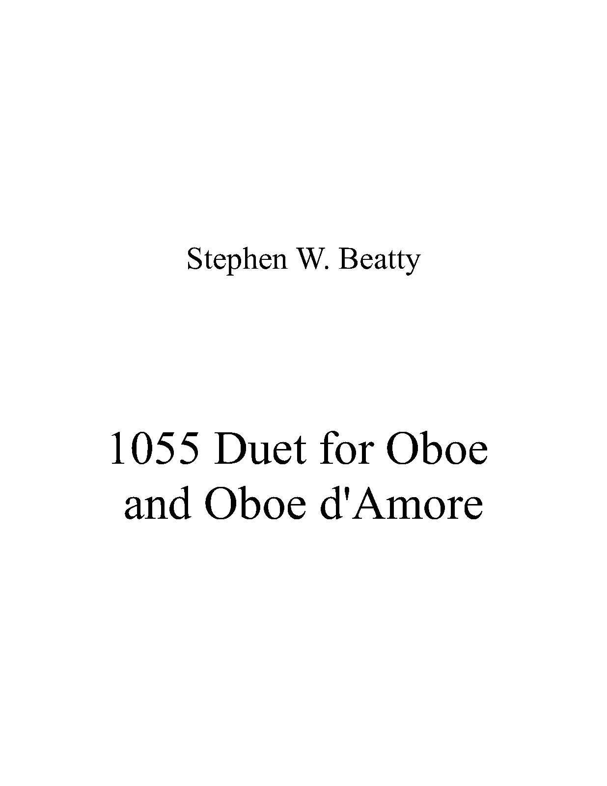 Duet for Oboe and Oboe d'amore, Op.1055 (Beatty, Stephen W.) IMSLP