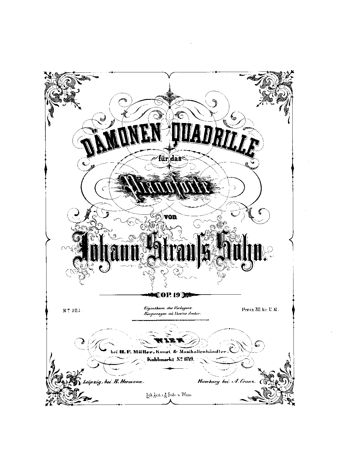 Dämonen Quadrille, Op.19