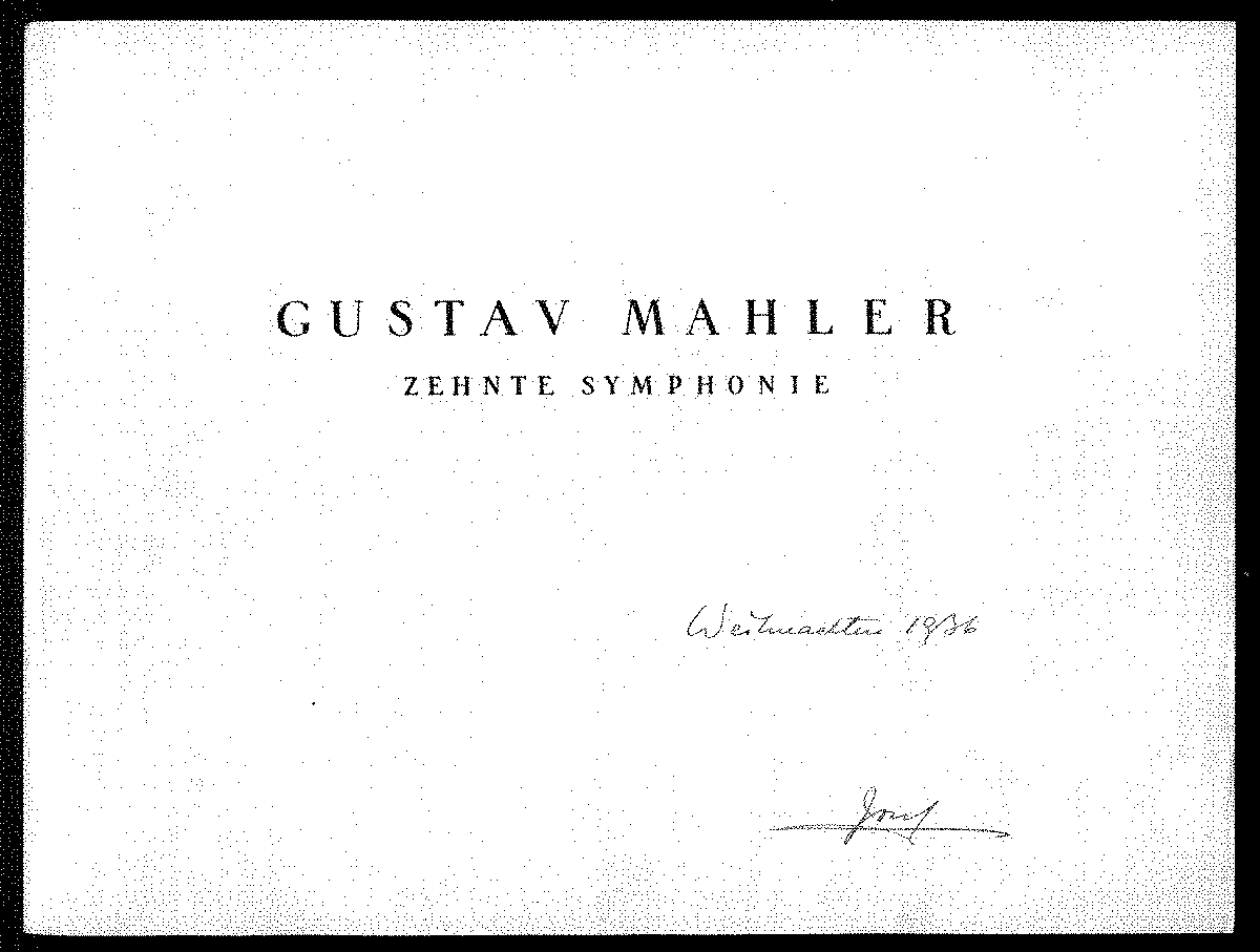 Symphony No.10 (Mahler, Gustav) - IMSLP: Free Sheet Music PDF Download