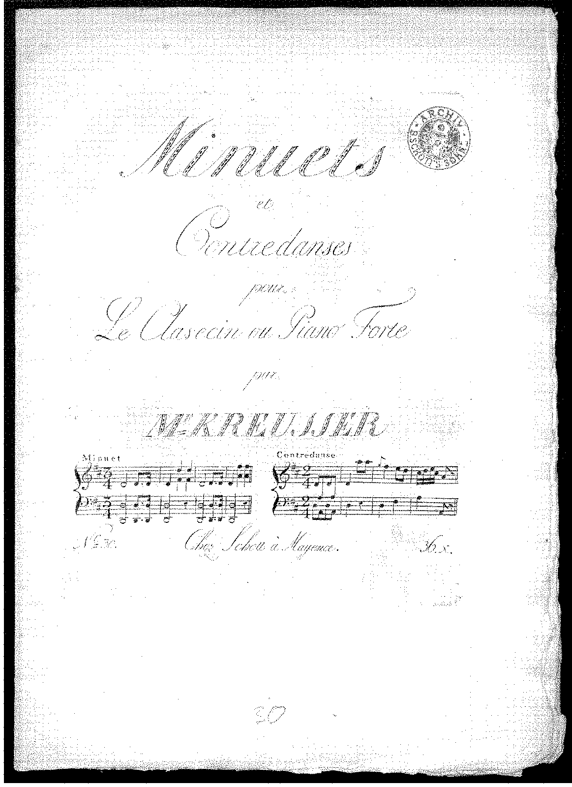 6 Minuets and 12 Contredanses (Kreusser, Georg Anton) - IMSLP