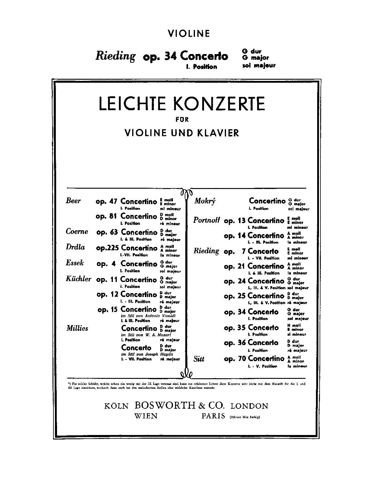 Violin Concerto No.1, Op.34 (Rieding, Oskar) IMSLP Free Sheet Music