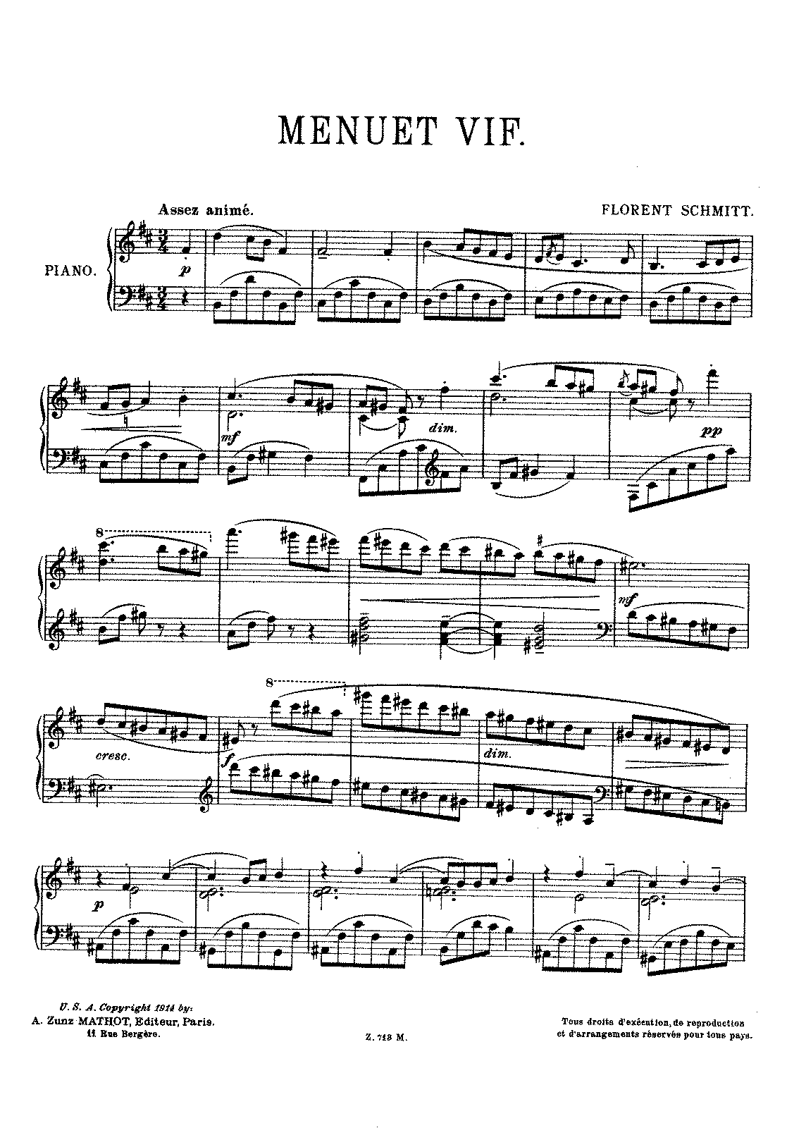 lo hizo boleto representación 4 Pieces for Piano, Op.46 (Schmitt, Florent) - IMSLP: Free Sheet Music PDF  Download