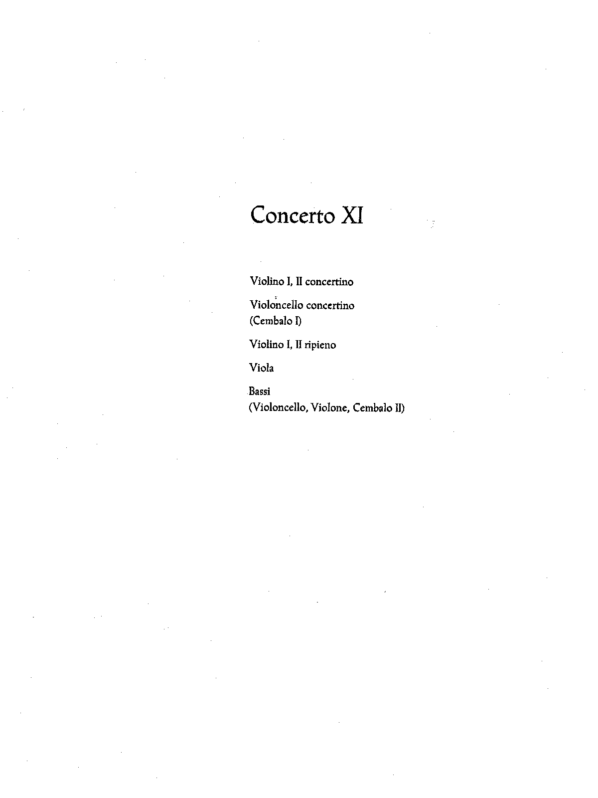 Concerto Grosso in A major