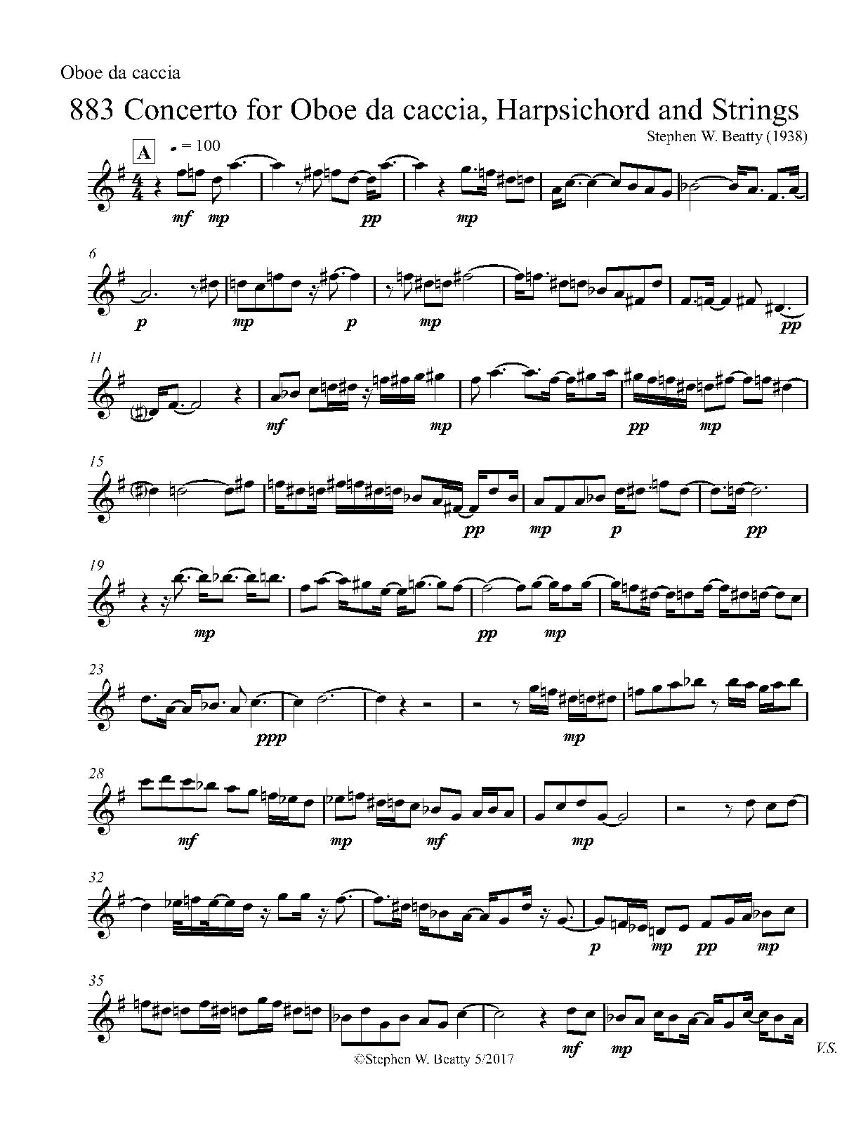 Oboe da caccia Concerto, Op.883 (Beatty, Stephen W.) IMSLP