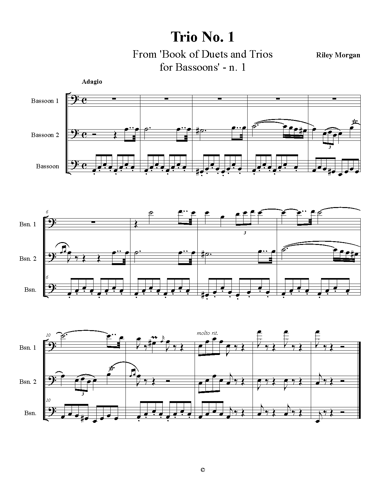 Book of duets and trios for bassoons Riley E.) IMSLP