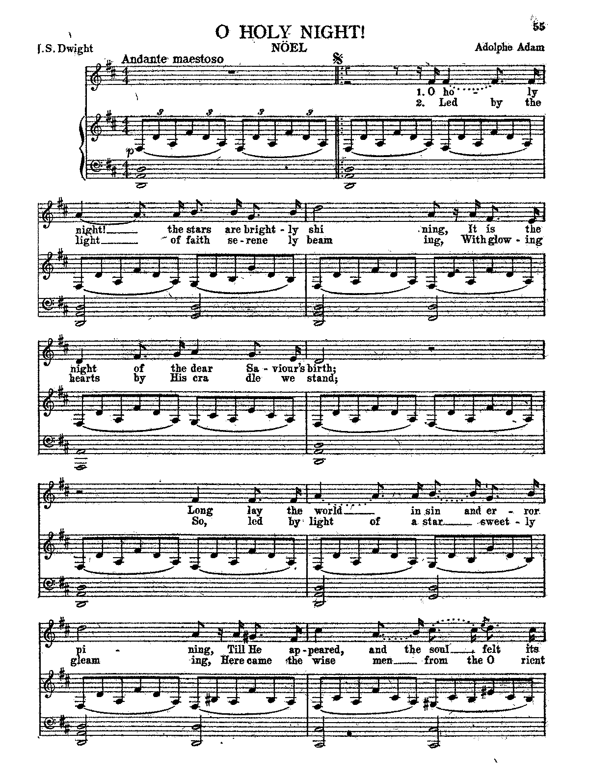 O Holy Night - PDF Song Sheet