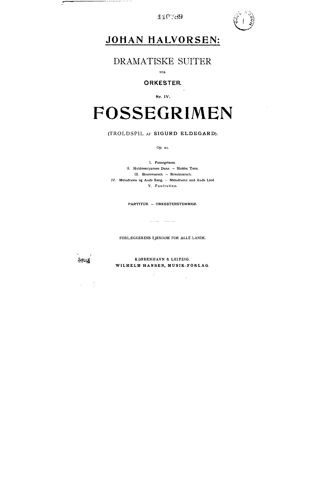 Fossegrimen, Op.21 (Halvorsen, Johan) - IMSLP