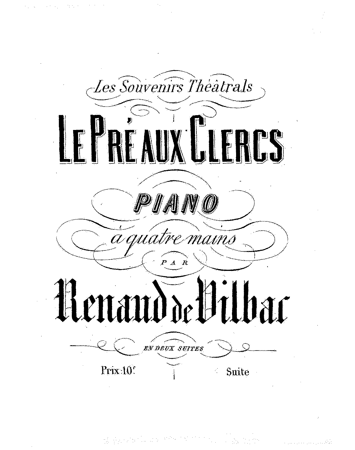 Le pré aux clercs (Hérold, Ferdinand) - IMSLP: Free Sheet Music PDF ...