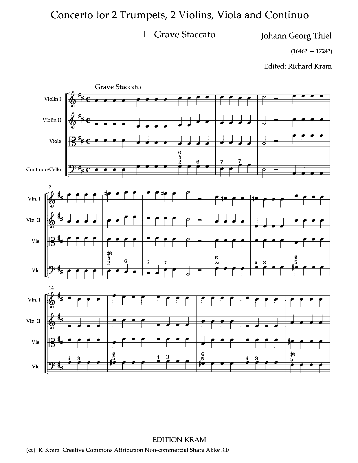 Concerto for 2 Trumpets in D major (Thiel, Johann IMSLP