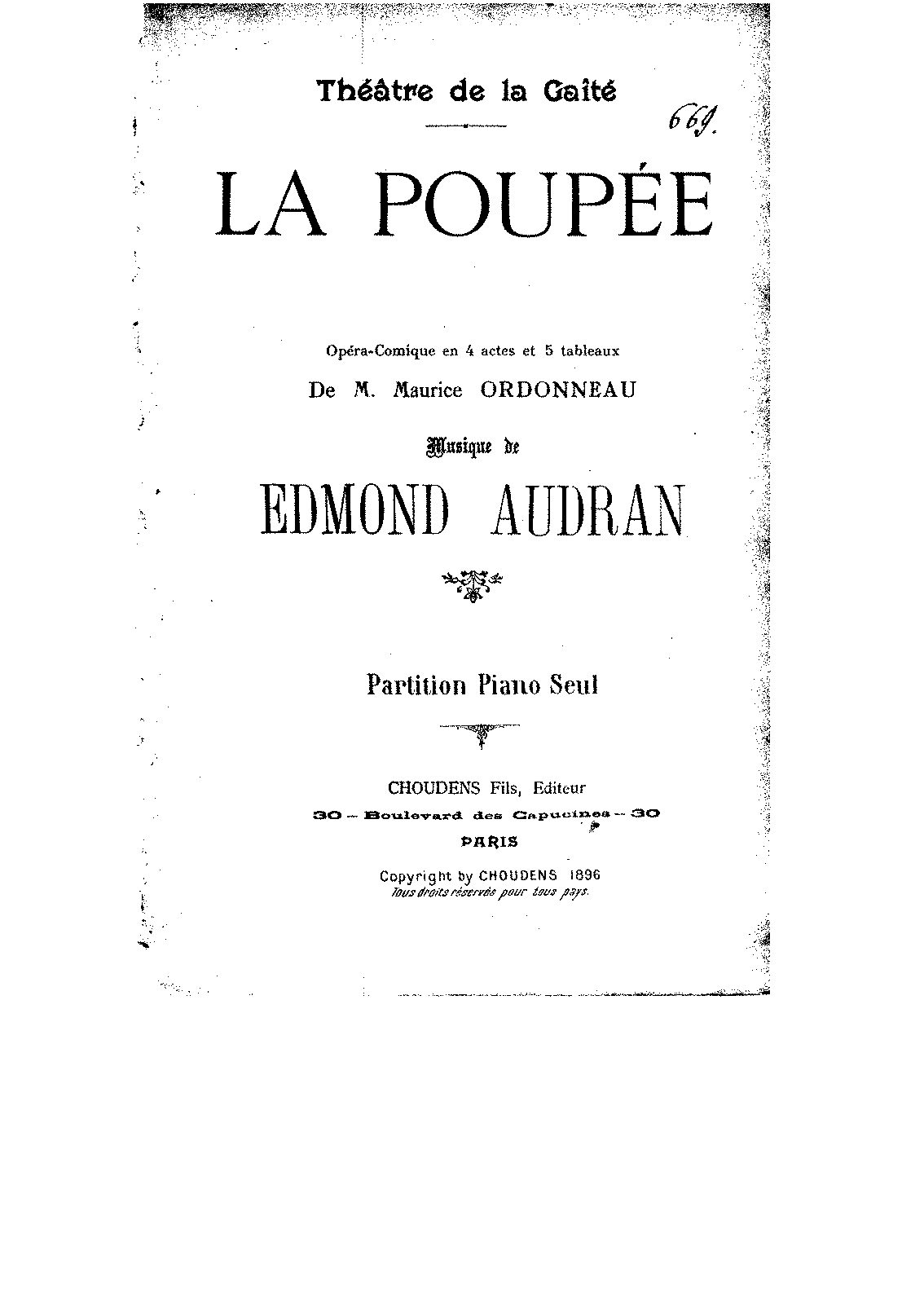 La poupée (Audran, Edmond) - IMSLP