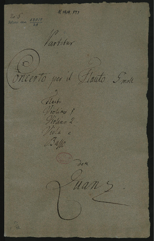 Flute Concerto in G minor, QV 5206 (Quantz, Johann Joachim) IMSLP