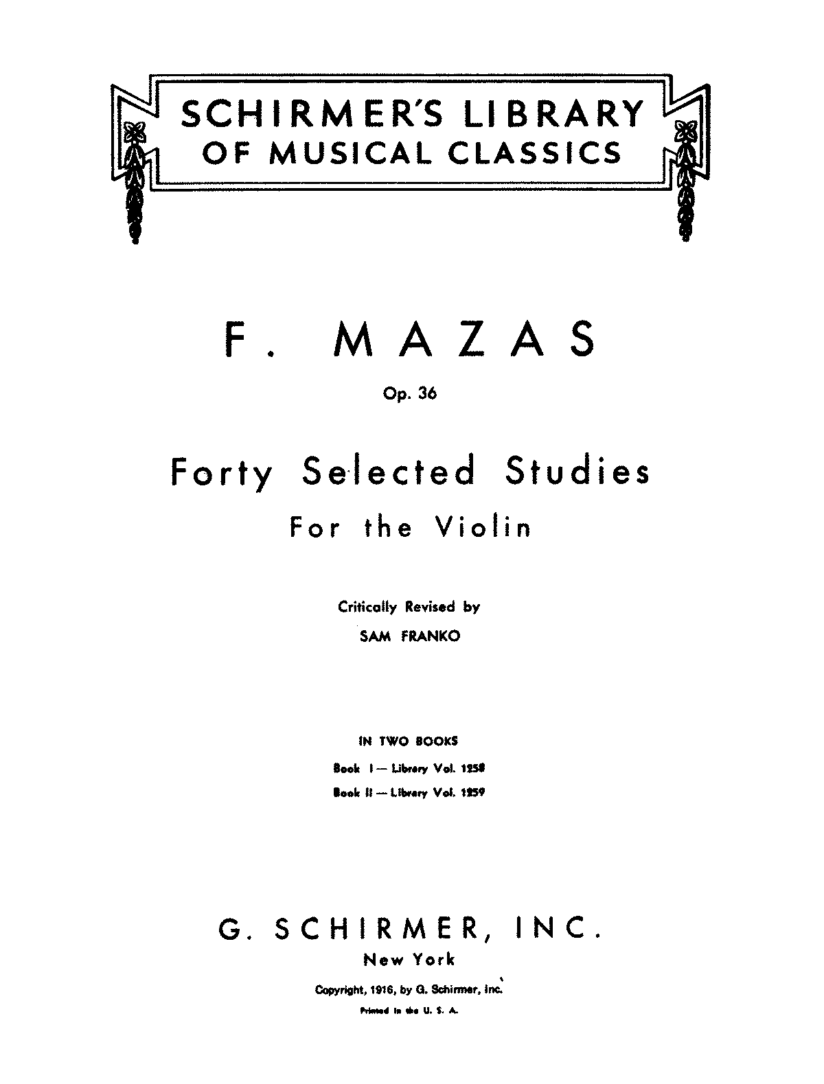 Etudes, Op.36 (Mazas, Jacques Féréol) - IMSLP: Free Sheet Music PDF ...