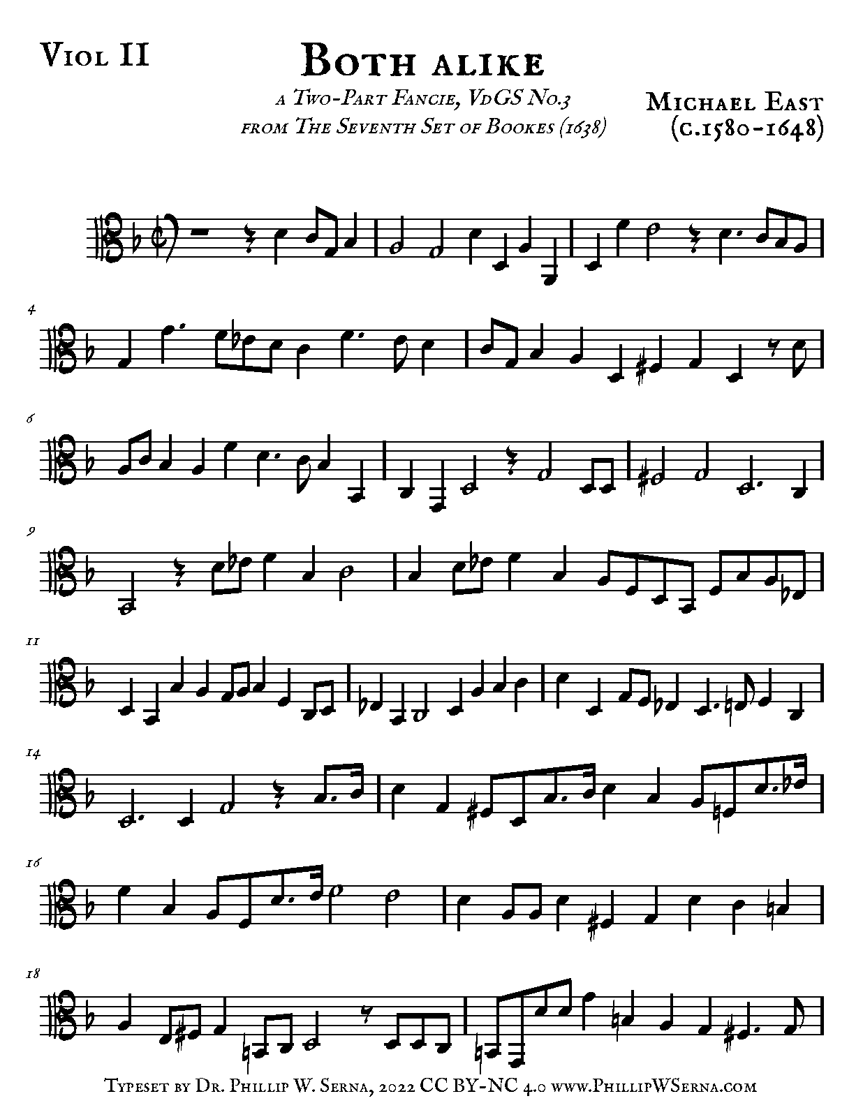 File:PMLP729534-East - Both alike for 2 Tenor Viols, VdGS No.3 from the Seventh Set of Bookes (1638) - Viol II.pdf