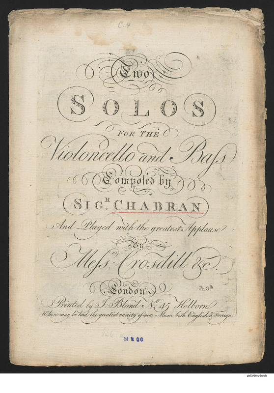 Two solos for the violoncello and bass