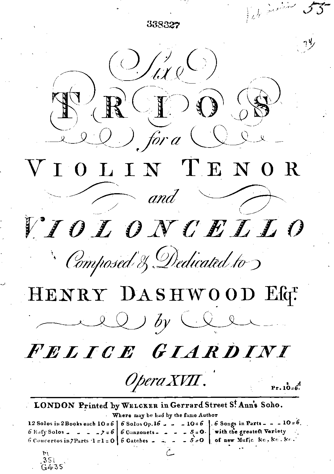Giardini, op. 17