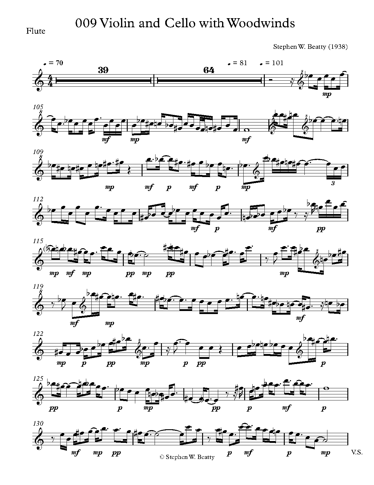 Quartet for Flute, Violin and Cello, Op.9 (Beatty, Stephen W