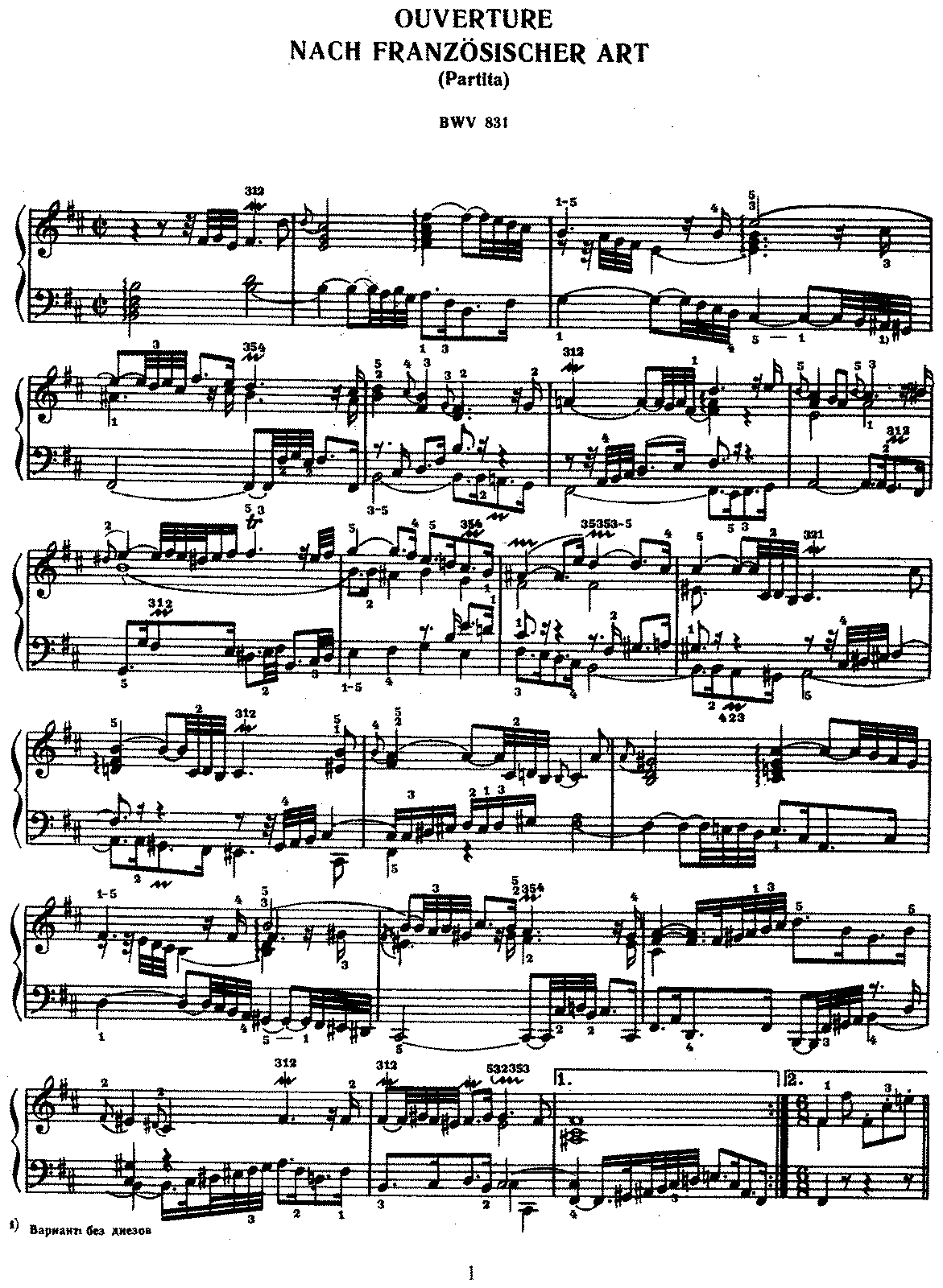 Ouverture Nach Französischer Art Bwv 831 Bach Johann Sebastian Imslp Free Sheet Music Pdf 0536