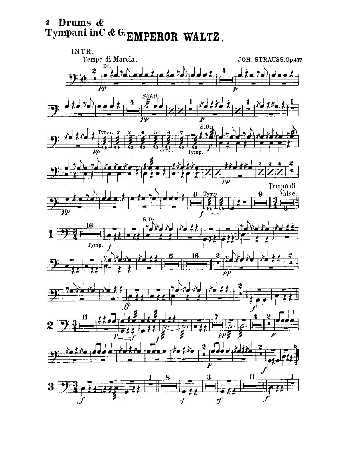 File:PMLP39963-Strauss Jr. Kaiser-Walzer, Op.437 (arr. Orch. Seredy) - Timpani, Snare Drum, Bass Drum.pdf