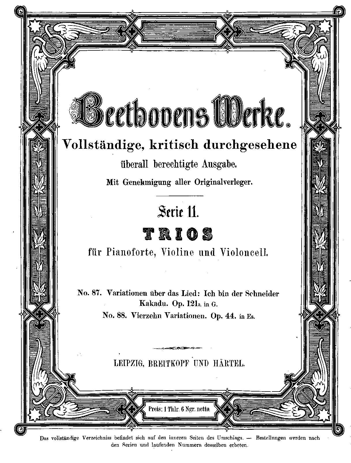 10 Variations on 'Ich bin der Schneider Kakadu'