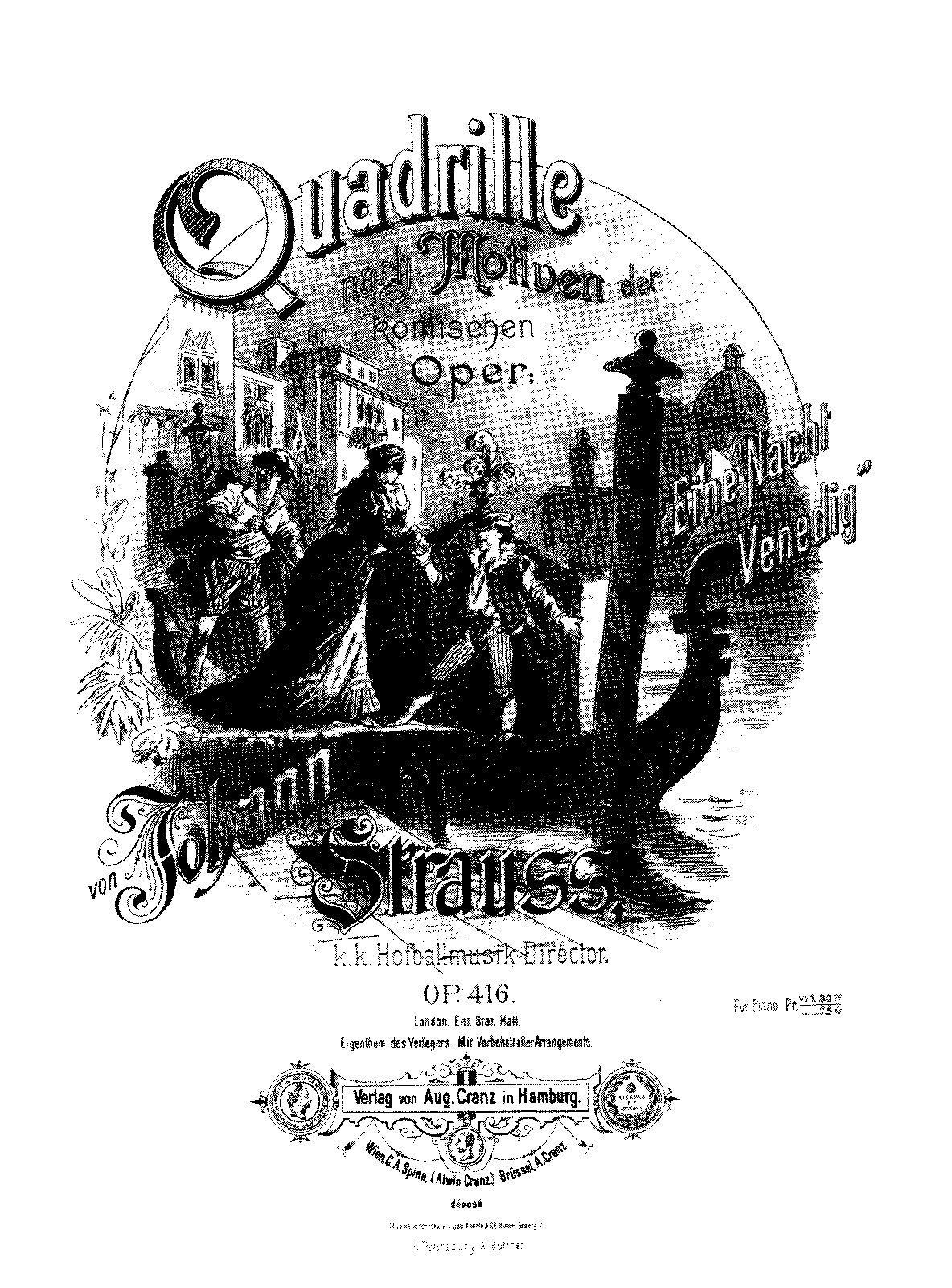 Quadrille nach Motiven der komischen Oper 'Eine Nacht in Venedig'