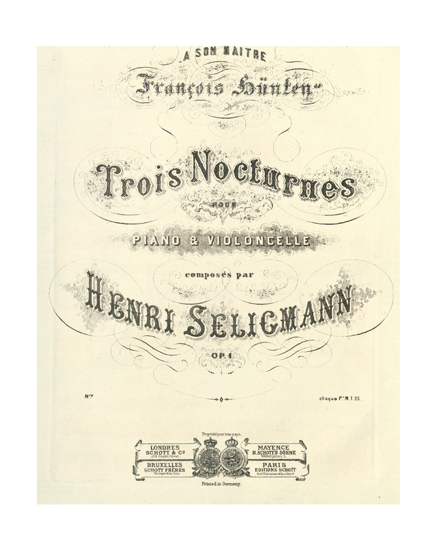 3 Nocturnes pour piano et violoncelle