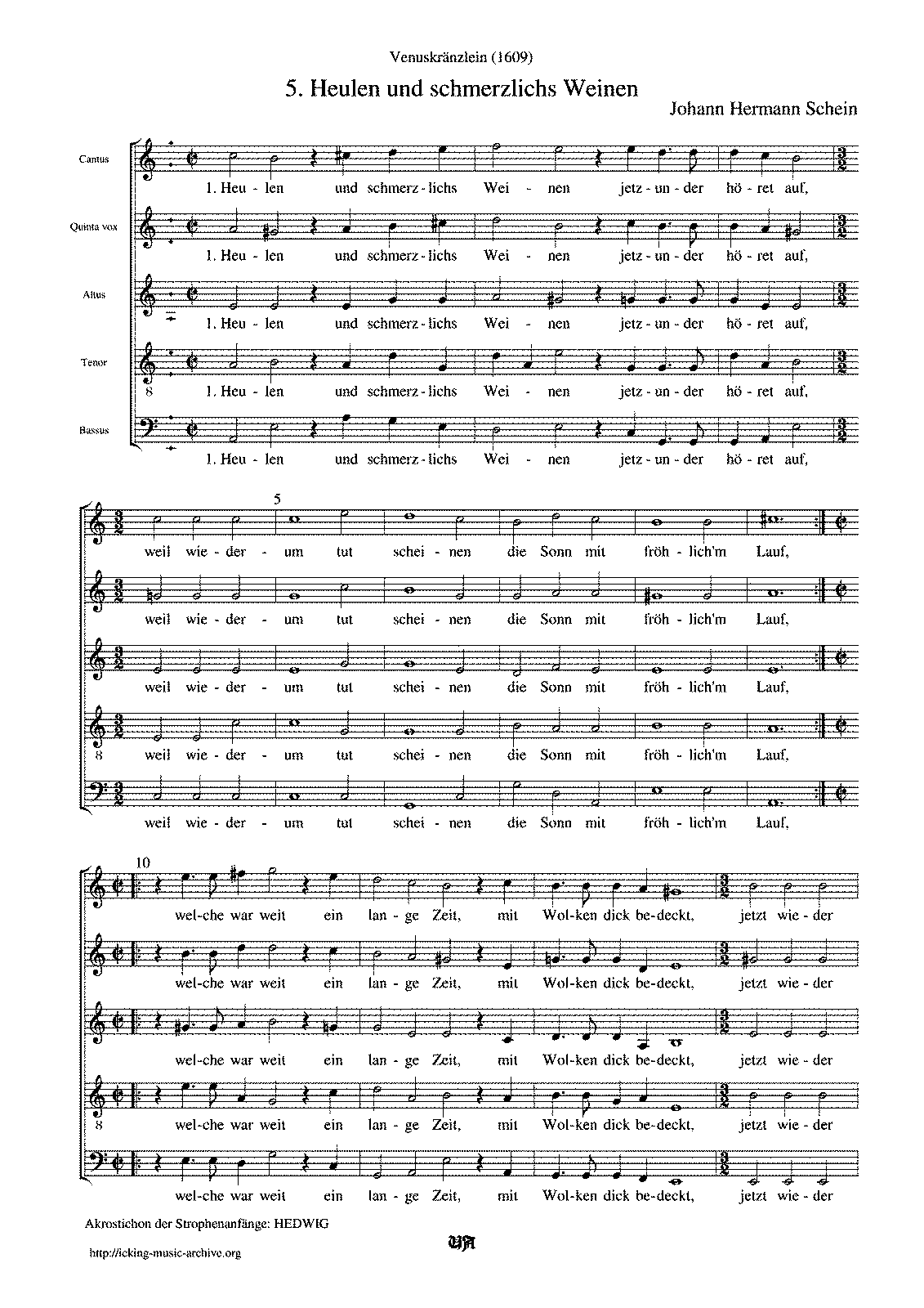 Heulen und schmerzlichs Weinen (Schein, Johann Hermann) - IMSLP