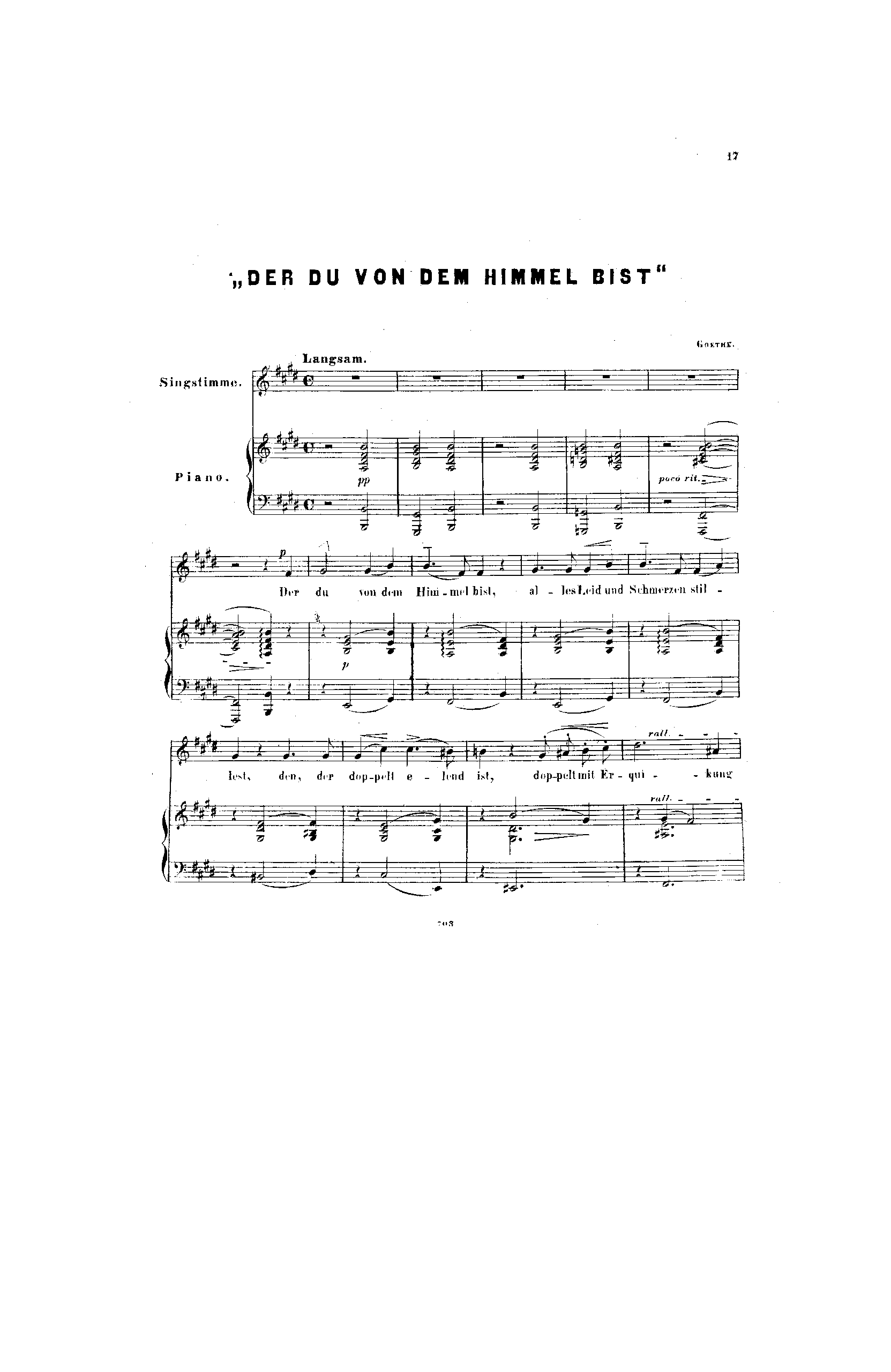 Der du von dem Himmel bist