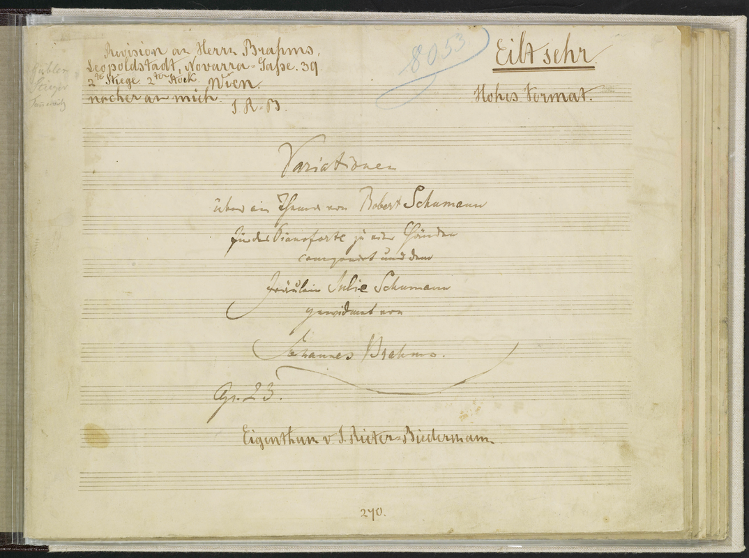 Variations on a Theme by Robert Schumann