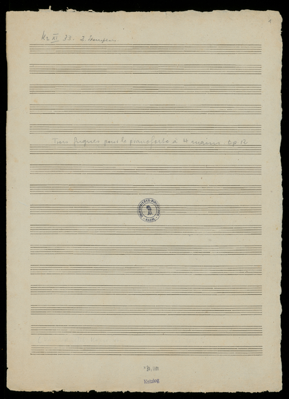 3 Fugues pour le pianoforte à quatre mains