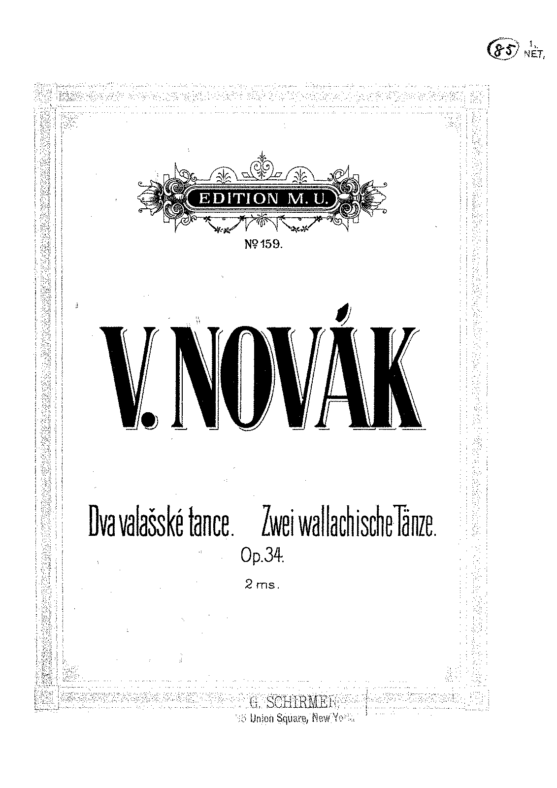 2 Valašské tance, Op.34 (Novák, Vítězslav) - IMSLP