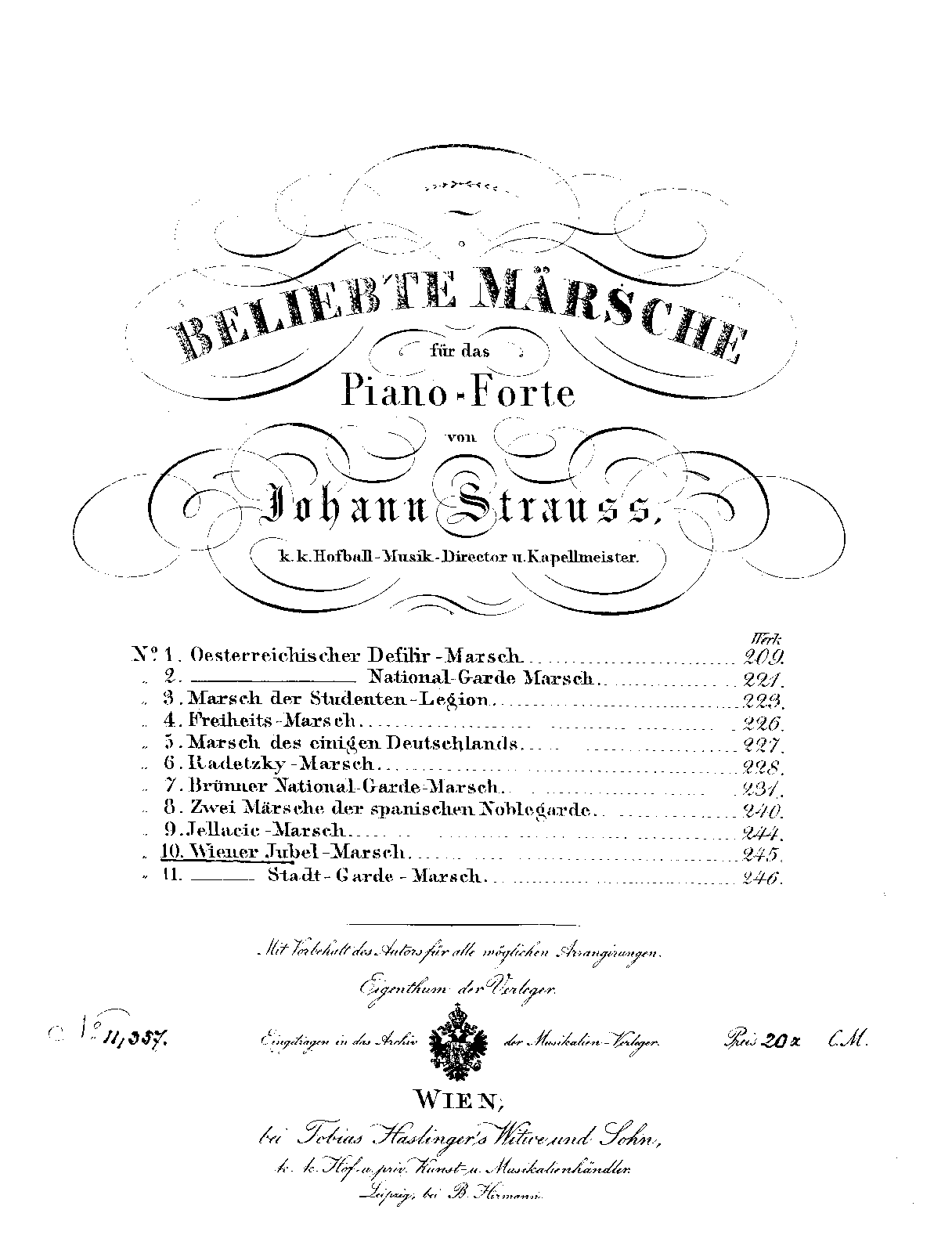Wiener Jubel-Marsch, Op.245