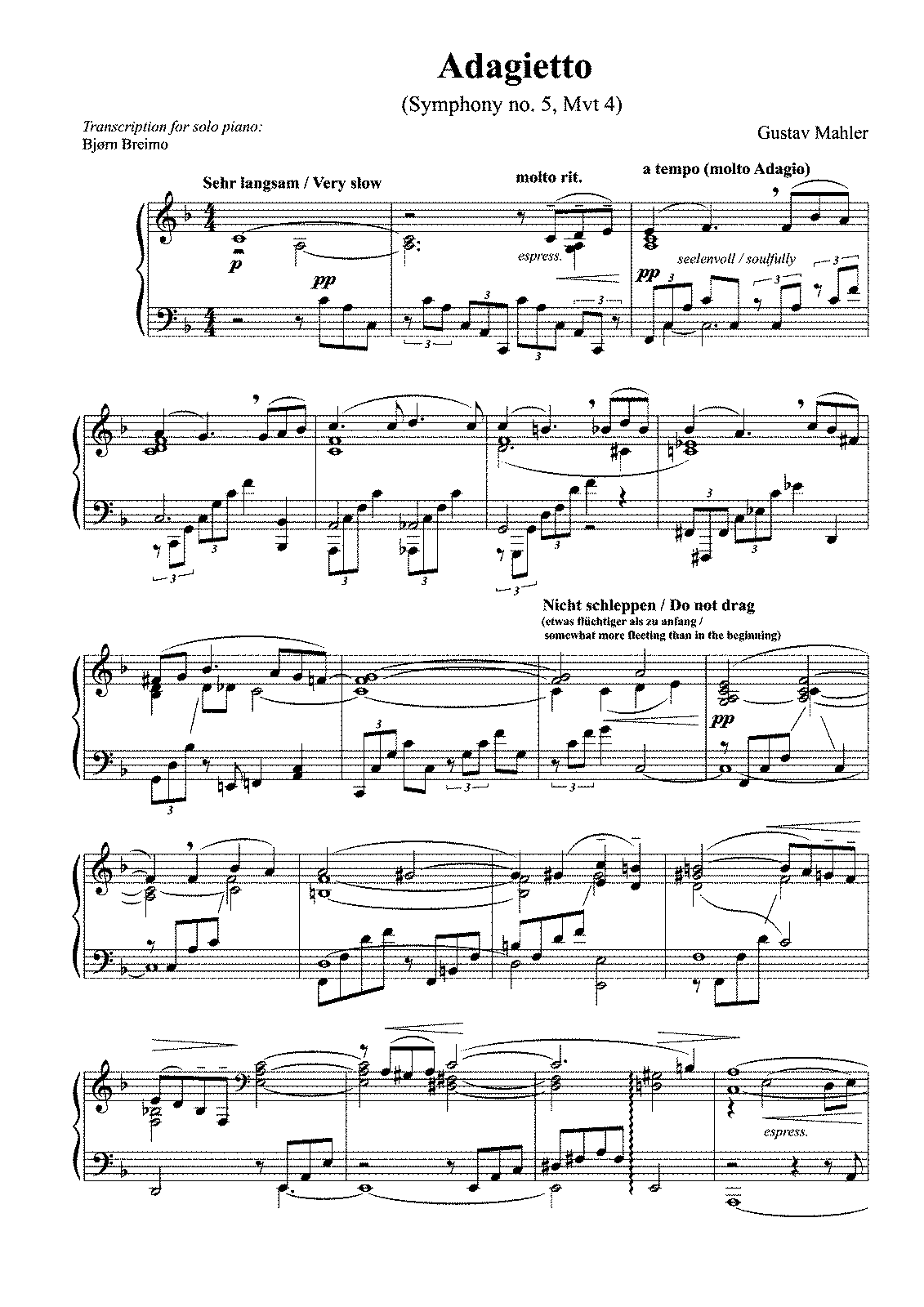 Symphony No.5 (Mahler, Gustav) - IMSLP: Free Sheet Music PDF Download