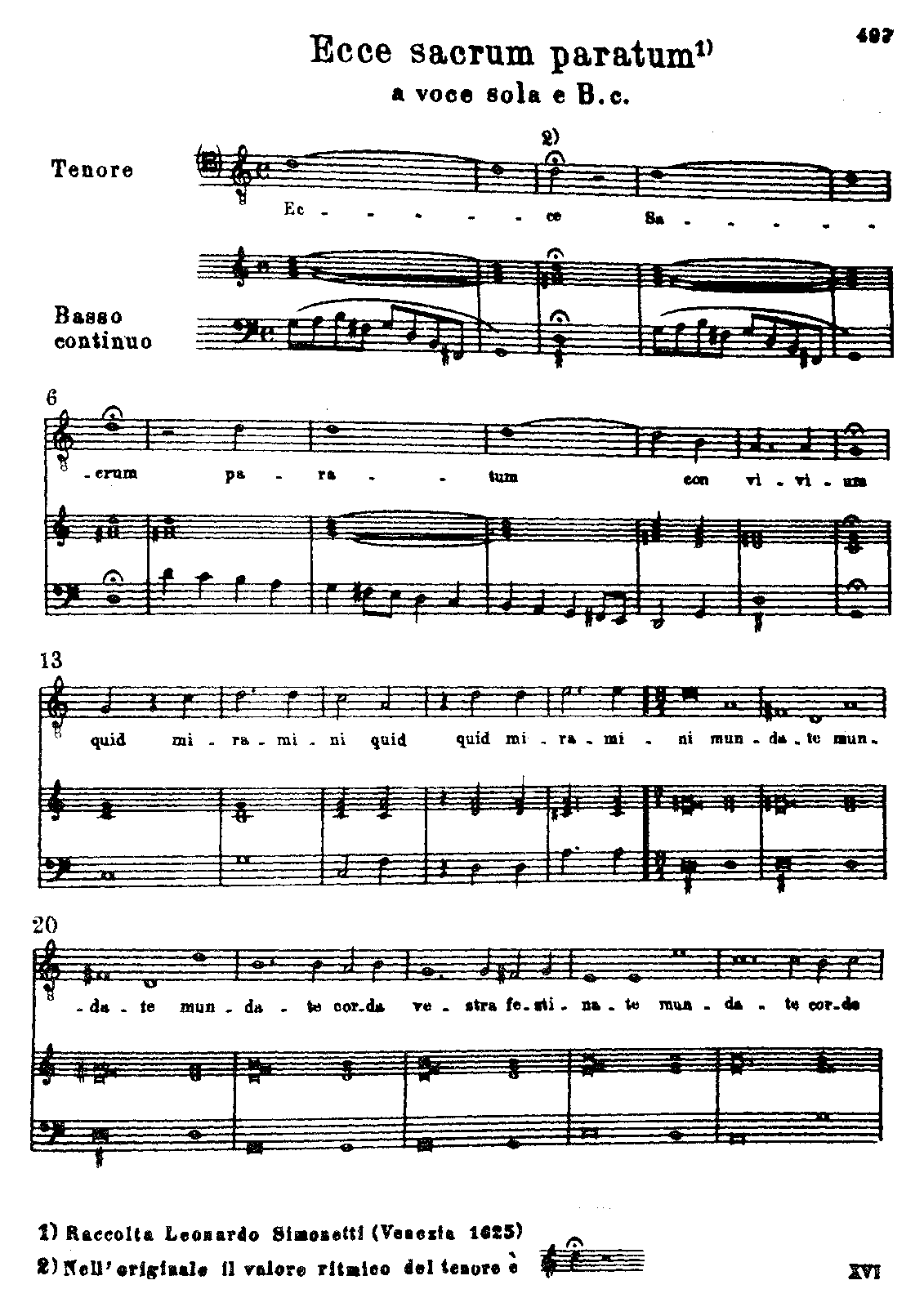 Ecce sacrum paratum convivium, SV 299