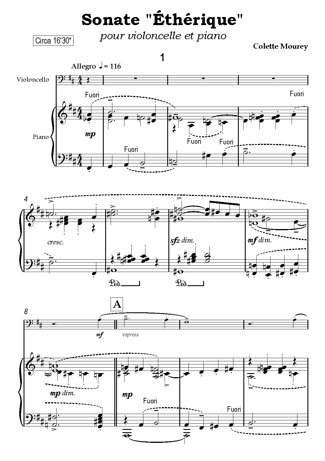 Sonate Éthérique pour violon et piano (Mourey, Colette) IMSLP